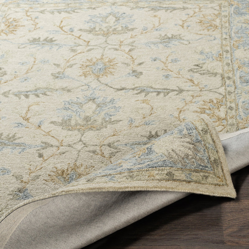 Sienna Handmade Wool Beige/Blue/Gray Rug & Reviews Birch Lane